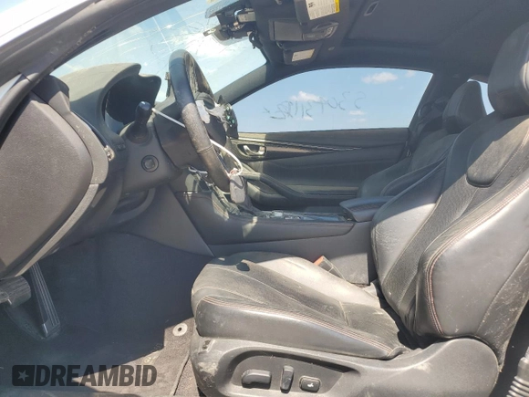 2020 Infiniti Q60 Red Sport 400 with VIN JN1FV7EL4LM460320, listed as a Copart auction lot 74035514 with 57,431 mi miles and Salvage title. Bid and sale history available at DreamBid. Image 7.
