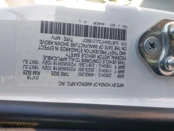 2018 Acura RDX w/Advance Pkg with VIN 5J8TB4H73JL018607, listed as a IAAI auction lot 41398838 with 115,458 mi miles. Bid and sale history available at carsss.com. Image 8.