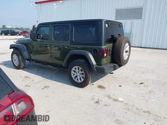 2023 Jeep Wrangler Willys with VIN 1C4HJXDG7PW646627, listed as a IAAI auction lot 42469601 with 50,178 mi miles and . Bid and sale history available at DreamBid. Image 3.