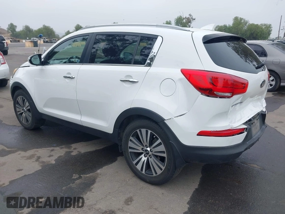 2015 Kia Sportage EX with VIN KNDPC3AC4F7766412, listed as a IAAI auction lot 42147917 with 89,829 mi miles and . Bid and sale history available at DreamBid. Image 3.