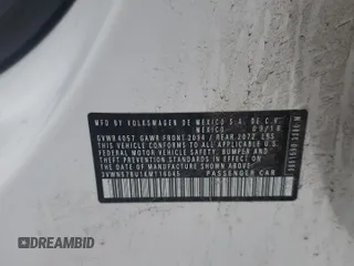 2019 Volkswagen Jetta S with VIN 3VWN57BU1KM116045, listed as a Copart auction lot 58208045 with 70,178 mi miles and Salvage title. Bid and sale history available at DreamBid. Image 12.