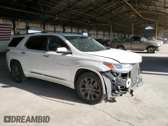 2019 Chevrolet Traverse Premier z VIN 1GNERKKW6KJ175642, wystawiony jako Copart lot #57621745 z przebiegiem 109 562 mil mil oraz Szkoda całkowita • Salvage title. Historia ofert i sprzedaży dostępna na DreamBid. Obrazek 4.