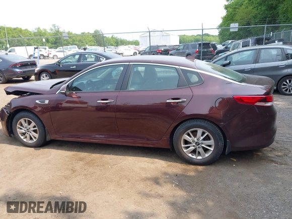 2018 Kia Optima LX with VIN 5XXGT4L36JG185545, listed as a IAAI auction lot 42434301 with 118,303 mi miles and . Bid and sale history available at DreamBid. Image 14.