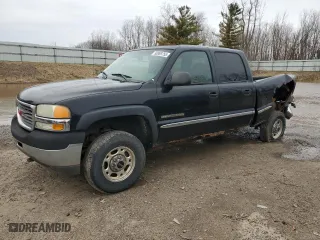 2002 GMC Sierra 2500HD SLE with VIN 1GTHK23U62F243433, listed as a Copart auction lot 50989755 with 206,989 mi miles and Clean Title. Bid and sale history available at carsss.com. Image 1.