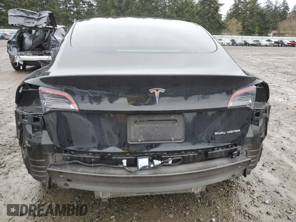 2023 Tesla Model 3 Long Range with VIN 5YJ3E1EB9PF607217, listed as a Copart auction lot 50103645 with 82,198 mi miles and Salvage Title. Bid and sale history available at DreamBid. Image 6.