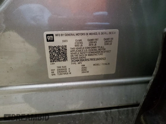 2024 Chevrolet Blazer RS z VIN 3GNKBKRS7RS160053, wystawiony jako Copart lot #43131605 z przebiegiem 18 443 mil mil oraz Szkoda całkowita • Salvage title. Historia ofert i sprzedaży dostępna na DreamBid. Obrazek 15.