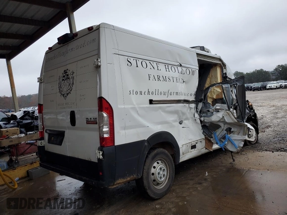 2020 Ram ProMaster Cargo with VIN 3C6TRVDG8LE119134, listed as a Copart auction lot 84068744 with 99,282 mi miles and Salvage Title. Bid and sale history available at carsss.com. Image 3.