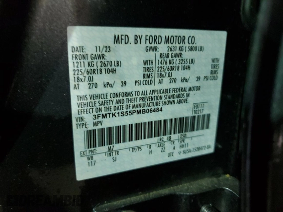 2023 Ford Mustang Mach-E Select with VIN 3FMTK1S55PMB06484, listed as a Copart auction lot 41448215 with 13,357 mi miles and Salvage Title. Bid and sale history available at DreamBid. Image 13.
