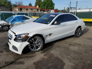 2018 Mercedes-Benz C 300 with VIN WDDWF4KB4JR393941, listed as a Copart auction lot 58537295 with 66,352 mi miles and Salvage title. Bid and sale history available at DreamBid. Image 1.