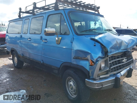 1995 Chevrolet Chevy Van z VIN 1GNEG25Z4SF221421, wystawiony jako IAAI lot #42003616 z przebiegiem 196 007 mil mil oraz . Historia ofert i sprzedaży dostępna na DreamBid. Obrazek 1.