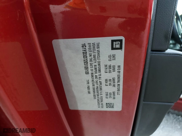 2014 Chevrolet Corvette Stingray 2LT with VIN 1G1YD3D72E5109109, listed as a Copart auction lot 75296884 with 0 mi miles and Salvage Title. Bid and sale history available at carsss.com. Image 13.