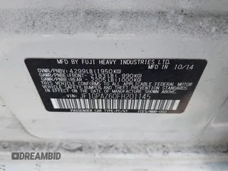 2015 Subaru Impreza Special Sports Limited с VIN JF1GPAZ60FH201145, выставлен на аукционе IAAI как лот 42204807 с пробегом 116 831 миль миль и . История ставок и продаж доступна на DreamBid. Изображение 9.