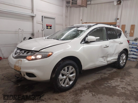 2014 Nissan Murano S with VIN JN8AZ1MW6EW526477, listed as a IAAI auction lot 41403021 with 111,869 mi miles and . Bid and sale history available at carsss.com. Image 6.
