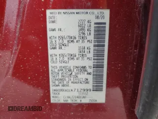 2020 Nissan Frontier S z VIN 1N6ED0EA1LN712999, wystawiony jako Copart lot #56111725 z przebiegiem Nie podano mil oraz Tytuł czysty. Historia ofert i sprzedaży dostępna na DreamBid. Obrazek 12.