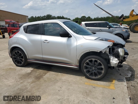 2014 Nissan Juke Nismo with VIN JN8AF5MV3ET364316, listed as a Copart auction lot 57774625 with 74,700 mi miles and Salvage title. Bid and sale history available at DreamBid. Image 4.