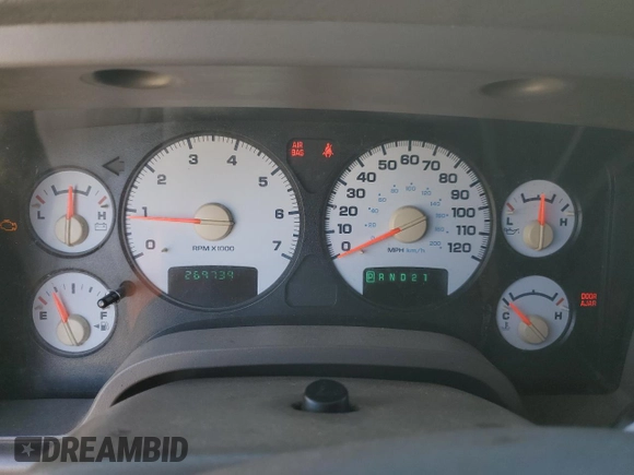 2004 Dodge 1500 SLT with VIN 1D7HA18NX4J120173, listed as a Copart auction lot 41927935 with 269,739 mi miles and Salvage Title. Bid and sale history available at carsss.com. Image 9.
