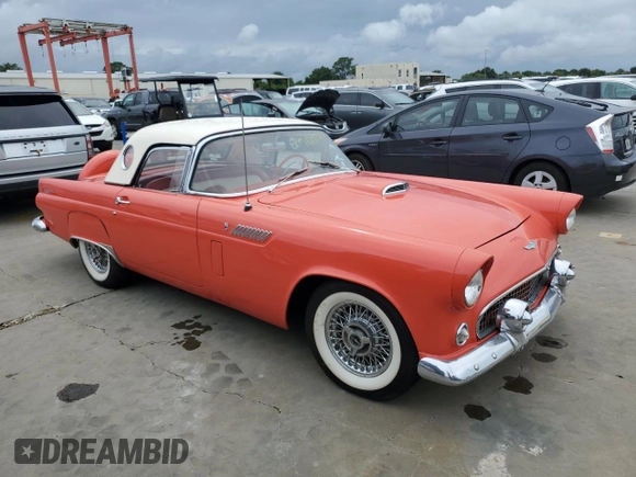1956 Ford Thunderbird with VIN P6GH329799, listed as a Copart auction lot 74238794 with 75,811 mi miles and Salvage Title. Bid and sale history available at DreamBid. Image 4.