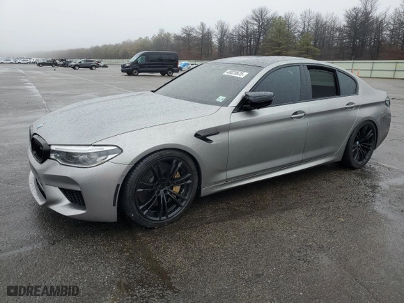 2020 BMW M5 Competition with VIN WBSJF0C08LB448874, listed as a Copart auction lot 48020635 with 0 mi miles and Salvage Title. Bid and sale history available at carsss.com. Image 1.