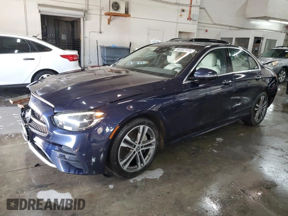 2021 Mercedes-Benz E-Class E 350 with VIN W1KZF8EB2MA879442, listed as a Copart auction lot 89382905 with 77,517 mi miles and Salvage Title. Bid and sale history available at carsss.com. Image 1.