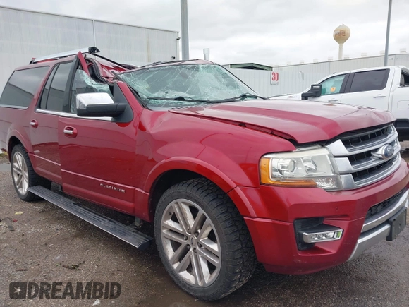 2015 Ford Expedition EL Platinum with VIN 1FMJK1LT0FEF40482, listed as a IAAI auction lot 41283403 with 193,115 mi miles. Bid and sale history available at carsss.com. Image 1.