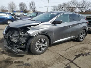 2022 Nissan Murano S with VIN 5N1AZ2AJ0NC122761, listed as a Copart auction lot 46305155 with 44,107 mi miles and Salvage Title. Bid and sale history available at DreamBid. Image 1.