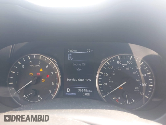 2022 Infiniti Q60 Red Sport 400 with VIN JN1FV7LL9NM680171, listed as a IAAI auction lot 42356846 with 36,248 mi miles and . Bid and sale history available at DreamBid. Image 7.