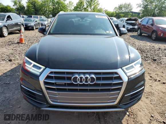 2018 Audi Q5 Premium Plus with VIN WA1BNAFY5J2241274, listed as a Copart auction lot 59500275 with 37,303 mi miles and Salvage title. Bid and sale history available at DreamBid. Image 5.
