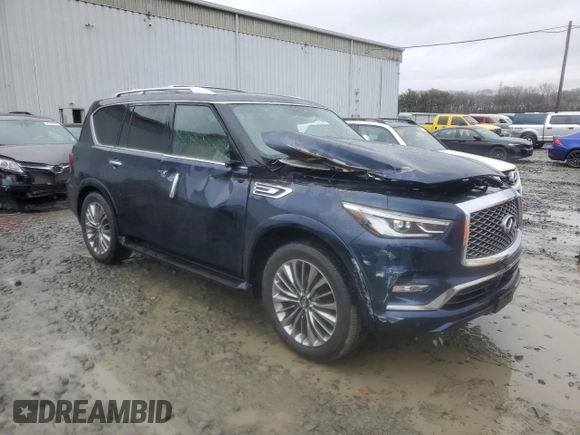 2021 Infiniti QX80 SENSORY with VIN JN8AZ2BC1M9476079, listed as a Copart auction lot 45186345 with 60,368 mi miles and Salvage Title. Bid and sale history available at carsss.com. Image 4.