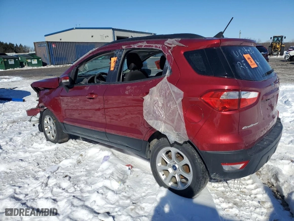 2020 Ford EcoSport SE with VIN MAJ3S2GE7LC349735, listed as a Copart auction lot 46449255 with 0 mi miles and Clean Title. Bid and sale history available at carsss.com. Image 2.