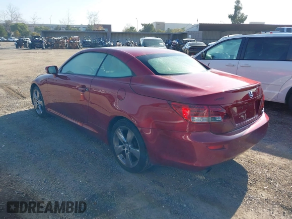 2011 Lexus IS 250 C with VIN JTHFF2C28B2516422, listed as a IAAI auction lot 38744549 with 84,914 mi miles and . Bid and sale history available at DreamBid. Image 3.