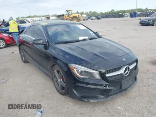 2015 Mercedes-Benz CLA 250 with VIN WDDSJ4EB5FN177720, listed as a IAAI auction lot 41797038 with 128,722 mi miles and . Bid and sale history available at DreamBid. Image 1.