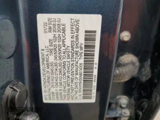 2022 Honda Pilot Special Edition z VIN 5FNYF5H26NB014305, wystawiony jako Copart lot #59939325 z przebiegiem Nie podano mil oraz Nie do naprawy • Non repairable. Historia ofert i sprzedaży dostępna na DreamBid. Obrazek 13.