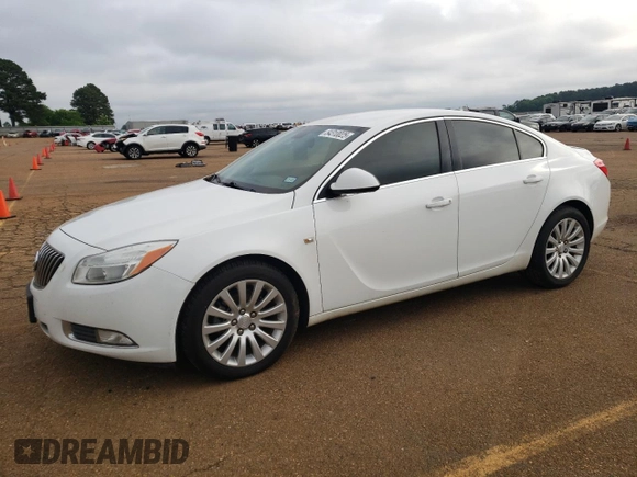 2011 Buick Regal CXL RL1 with VIN W04GN5EC2B1012822, listed as a Copart auction lot 54310025 with 163,855 mi miles and Clean Title. Bid and sale history available at carsss.com. Image 1.
