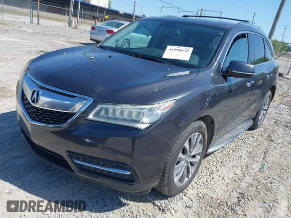 2014 Acura MDX Tech Pkg with VIN 5FRYD4H47EB037429, listed as a IAAI auction lot 41998078 with 201,969 mi miles. Bid and sale history available at carsss.com. Image 17.