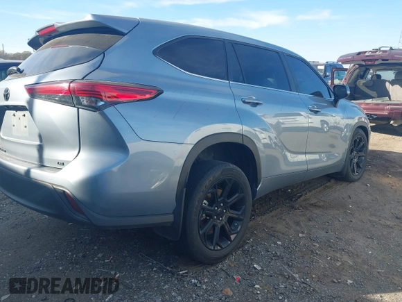 2023 Toyota Highlander L with VIN 5TDKDRAH9PS045905, listed as a IAAI auction lot 40906576 with 32,949 mi miles and . Bid and sale history available at DreamBid. Image 4.
