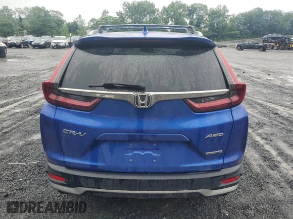 2020 Honda CR-V with VIN NY77082, listed as a Copart auction lot 61235655 with 52,250 mi miles and Salvage title. Bid and sale history available at DreamBid. Image 6.