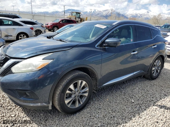 2016 Nissan Murano SL with VIN 5N1AZ2MH0GN119701, listed as a Copart auction lot 51696585 with 143,234 mi miles and Salvage Title. Bid and sale history available at carsss.com. Image 1.