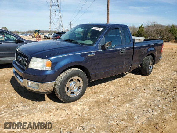 2005 Ford F-150 XL with VIN 1FTRF12525KC15573, listed as a Copart auction lot 45293005 with 185,786 mi miles and Salvage Title. Bid and sale history available at carsss.com. Image 1.