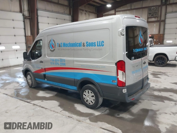 2015 Ford Transit Cargo with VIN 1FTNR1CM6FKA19083, listed as a IAAI auction lot 41790045 with 56,762 mi miles and . Bid and sale history available at carsss.com. Image 3.