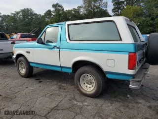 1995 Ford Bronco Custom with VIN 1FMEU15H6SLA81758, listed as a Copart auction lot 74821064 with 0 mi miles and Salvage Title. Bid and sale history available at carsss.com. Image 2.