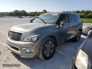 2015 Infiniti QX80 with VIN JN8AZ2NF8F9570145, listed as a Copart auction lot 66379274 with 126,314 mi miles and Salvage Title. Bid and sale history available at carsss.com. Image 1.