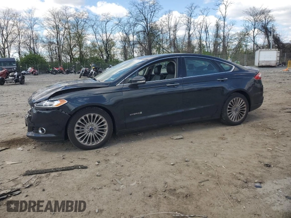 2014 Ford Fusion Titanium Hybrid with VIN 3FA6P0RUXER199308, listed as a Copart auction lot 52111045 with 164,815 mi miles and Salvage Title. Bid and sale history available at carsss.com. Image 1.