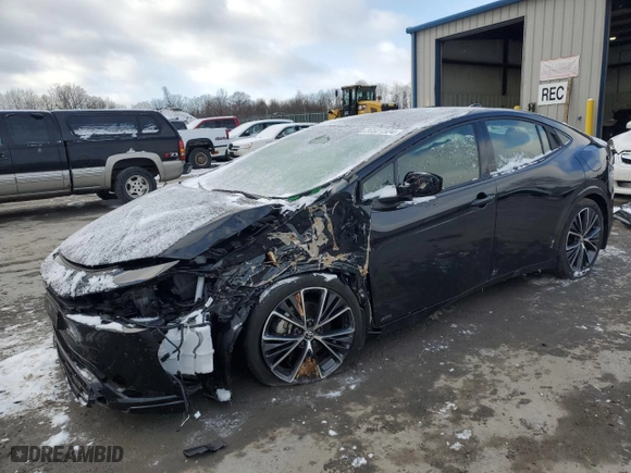 2023 Toyota Prius LE with VIN JTDADABU7P3002593, listed as a Copart auction lot 86921524 with 10,726 mi miles and Salvage Title. Bid and sale history available at carsss.com. Image 1.