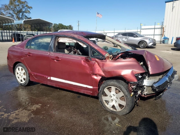2009 Honda Civic Sdn LX with VIN 2HGFA16579H501820, listed as a Copart auction lot 83370054 with 0 mi miles and Non Repairable. Bid and sale history available at carsss.com. Image 4.