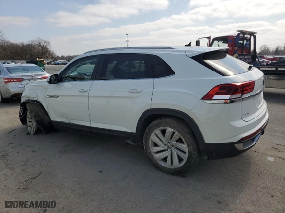2021 Volkswagen Atlas Cross Sport 3.6L V6 SE w/Technology with VIN 1V2JE2CA4MC229791, listed as a Copart auction lot 48929455 with 76,407 mi miles and Salvage Title. Bid and sale history available at carsss.com. Image 2.