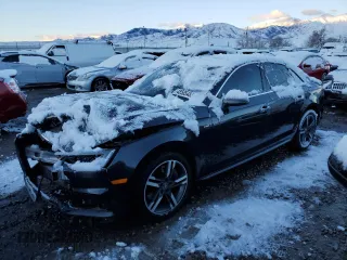 2017 Audi A4 Premium Plus with VIN WAUENAF45HN017024, listed as a Copart auction lot 48505485 with 106,554 mi miles and Salvage Title. Bid and sale history available at carsss.com. Image 1.