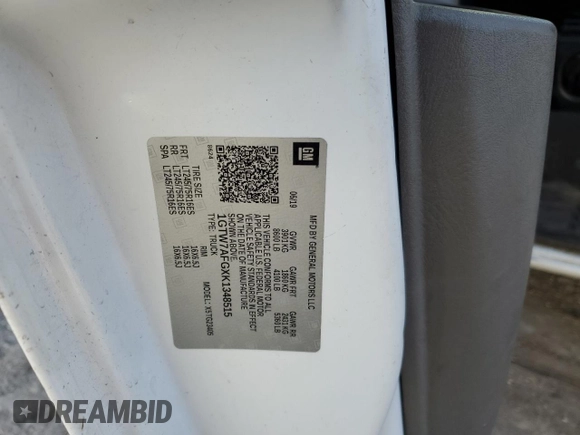 2019 GMC Savana Cargo z VIN 1GTW7AFGXK1348515, wystawiony jako Copart lot #43860155 z przebiegiem 202 157 mil mil oraz Szkody całkowita. Historia ofert i sprzedaży dostępna na DreamBid. Obrazek 13.