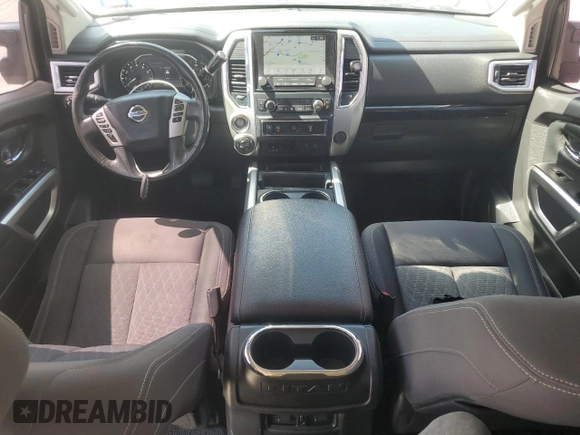 2021 Nissan Titan SV with VIN 1N6AA1FB4MN519784, listed as a Copart auction lot 74893744 with 45,245 mi miles and Salvage title. Bid and sale history available at DreamBid. Image 8.