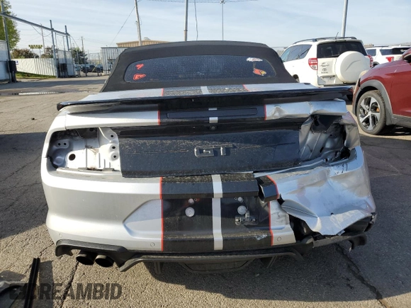 2018 Ford Mustang GT Premium with VIN 1FATP8FF0J5111712, listed as a Copart auction lot 53777685 with 100,913 mi miles and Salvage title. Bid and sale history available at DreamBid. Image 6.