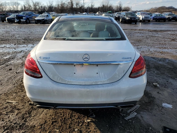 2018 Mercedes-Benz C-Class C 300 with VIN WDDWF4KB3JR423169, listed as a Copart auction lot 41345435 with 0 mi miles and Salvage Title. Bid and sale history available at carsss.com. Image 6.
